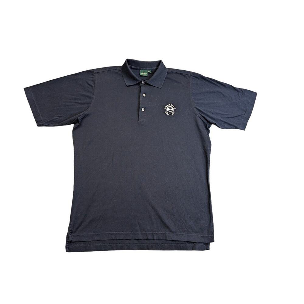 Fairway & Greene Signatures Blue Polo Golf Shirt Pebble Beach Golf Links Size SM